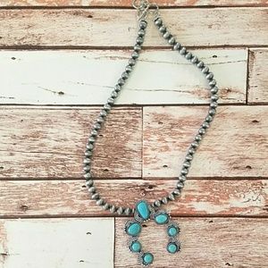 Feather Squash Blossom Necklace